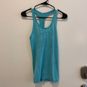 Lululemon blue racer back tank top